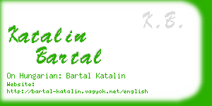 katalin bartal business card